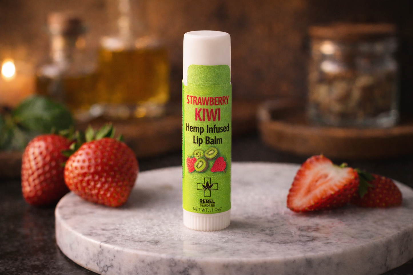 Strawberry Kiwi Nourishing Hemp Lip Balm – 0.15 oz