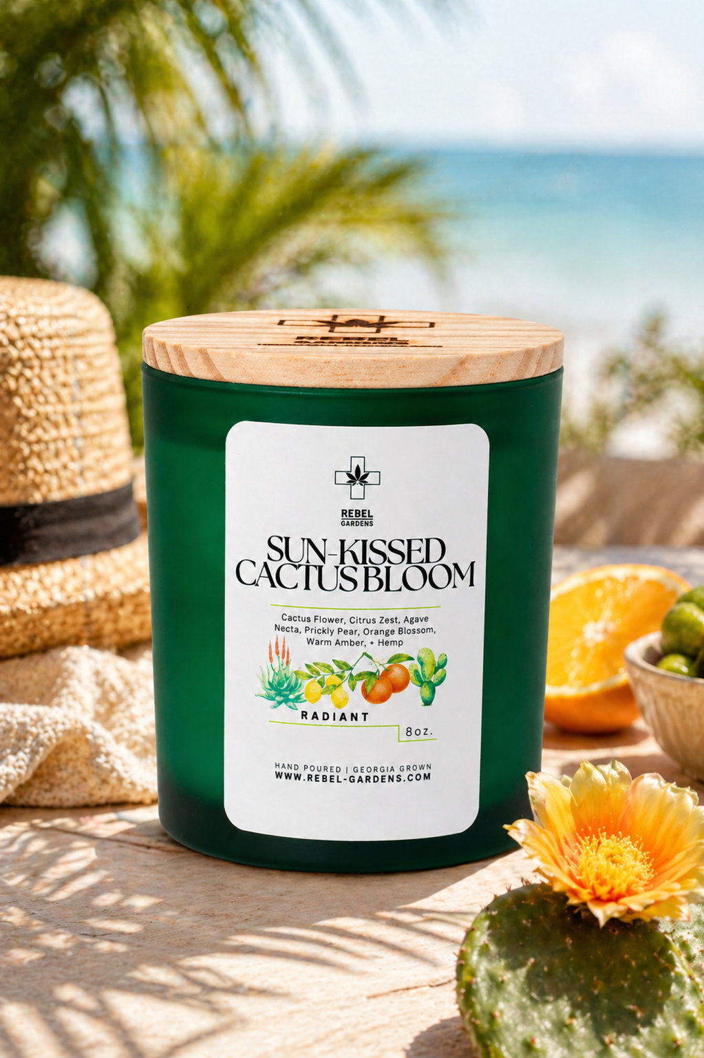 Sun-Kissed Cactus Bloom Hemp Candle