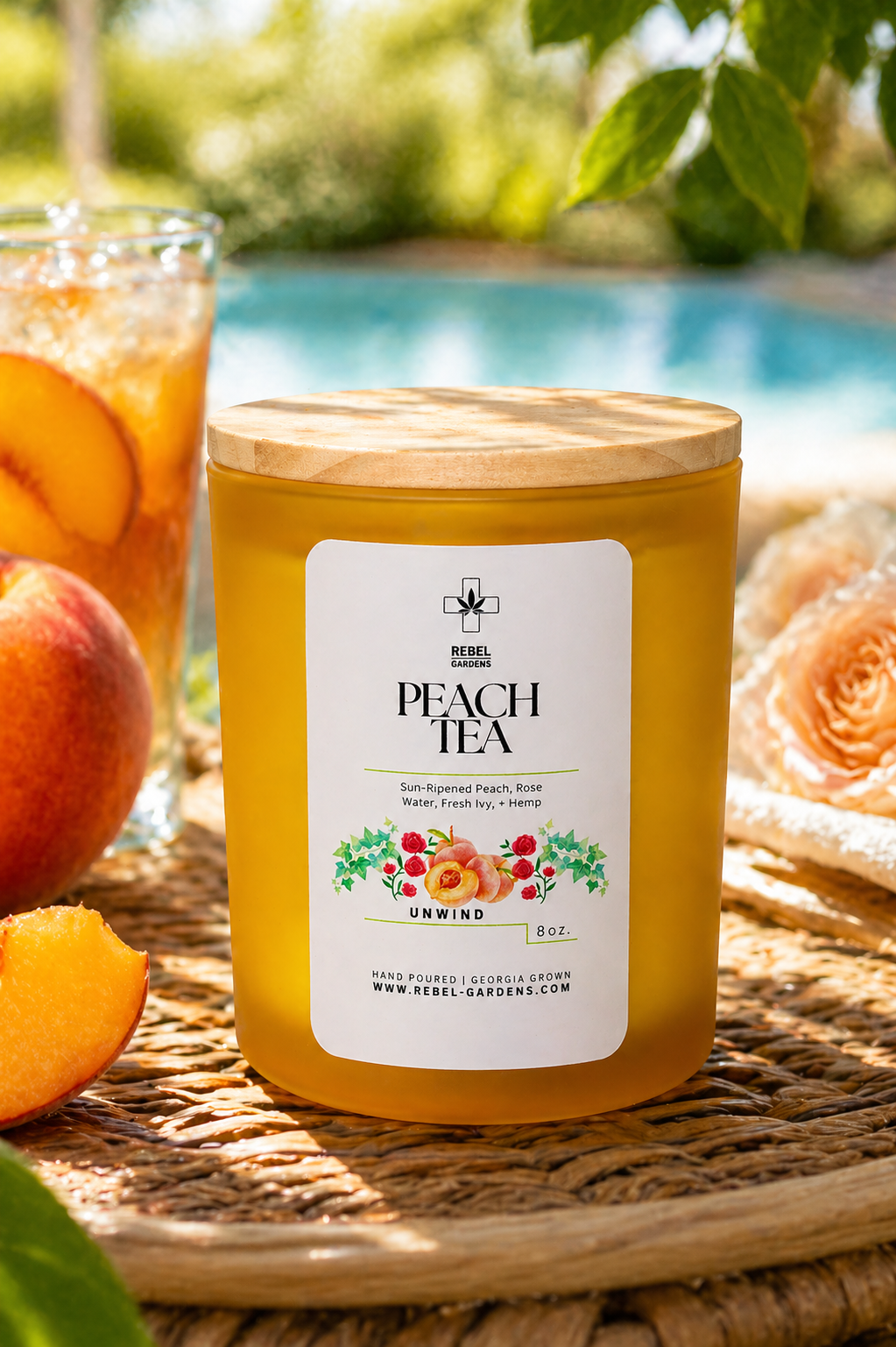 Peach Tea Hemp Candle