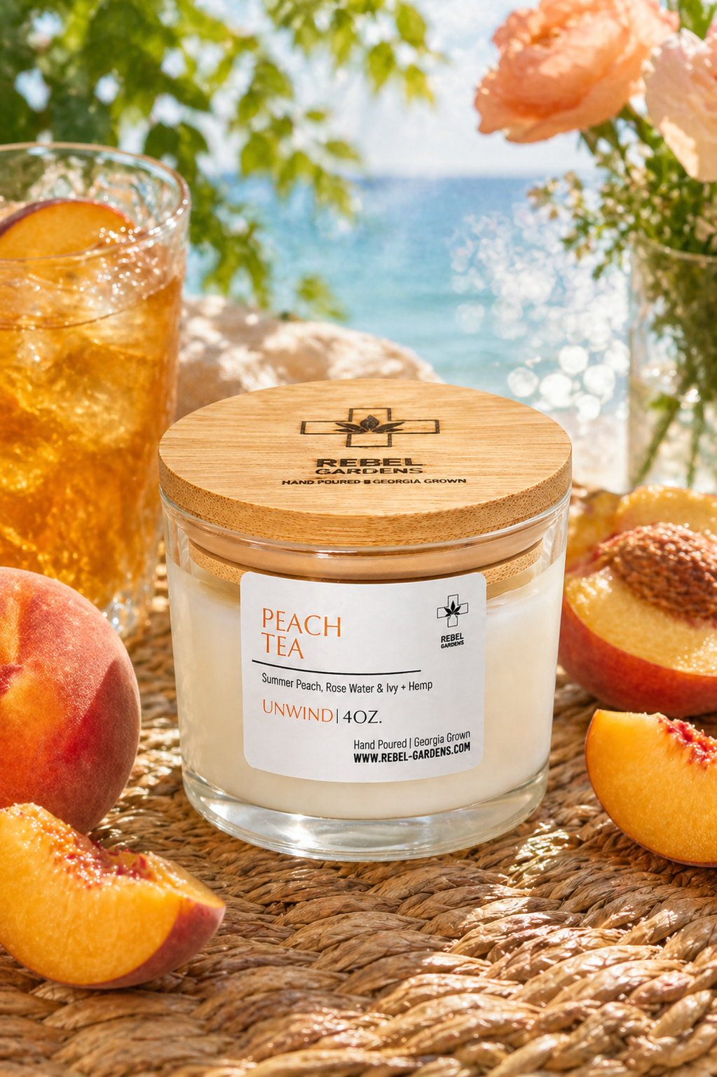 Peach Tea Hemp Candle