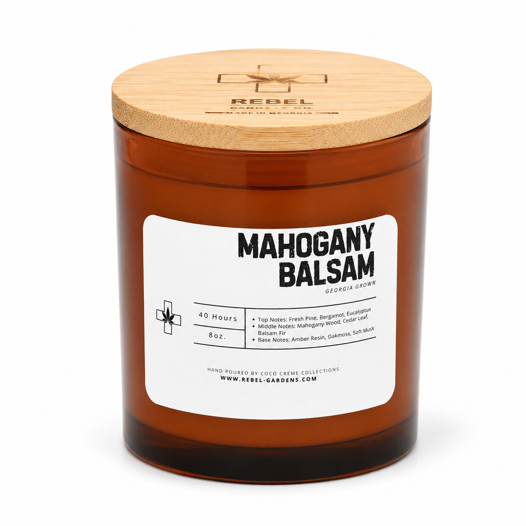 Mahogany Balsam Hemp Candle 8oz