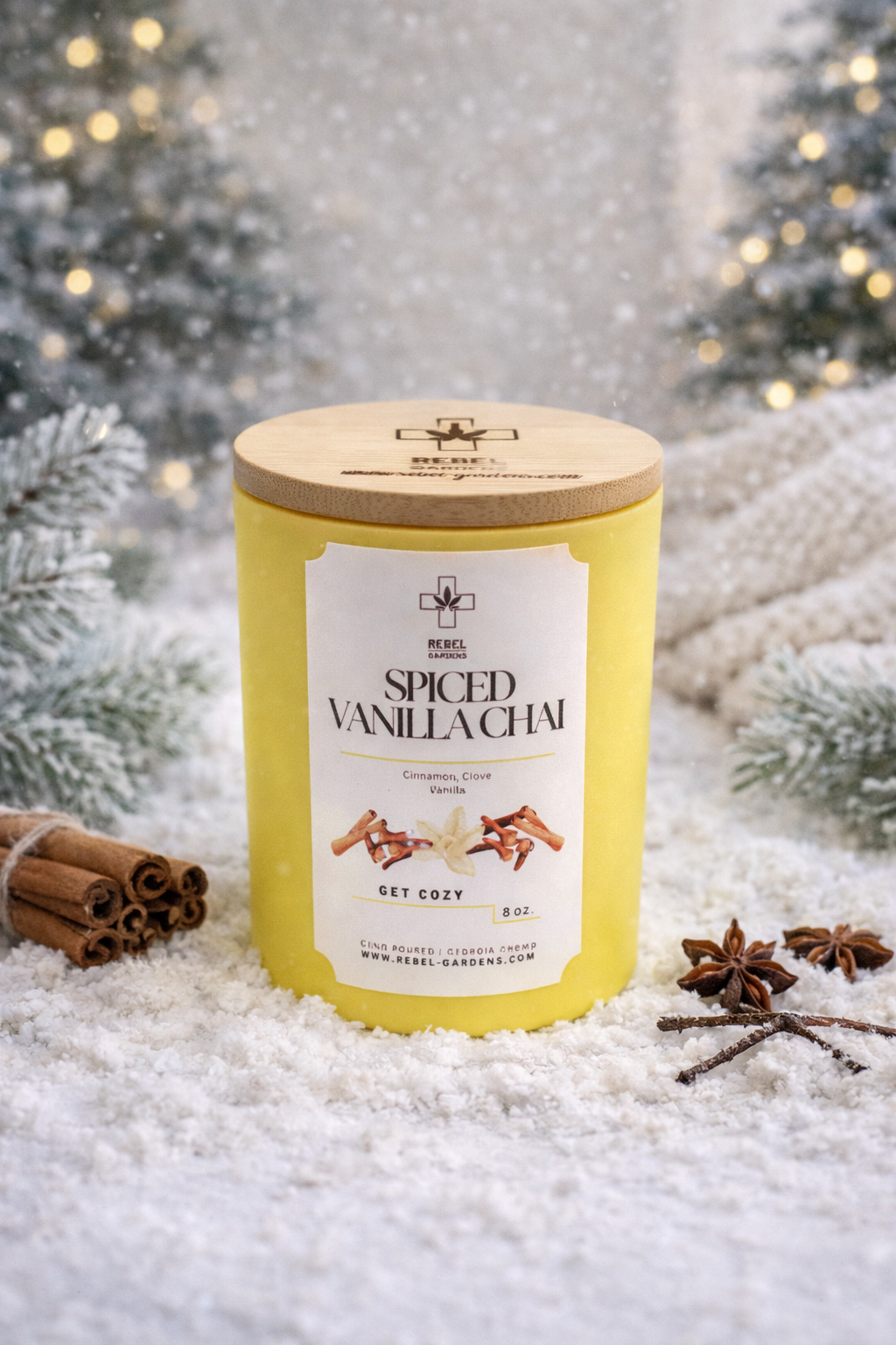 Spiced Vanilla Chai | Hemp Candle 8oz.