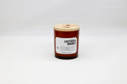 Leather & Brandy Hemp Candle 8oz
