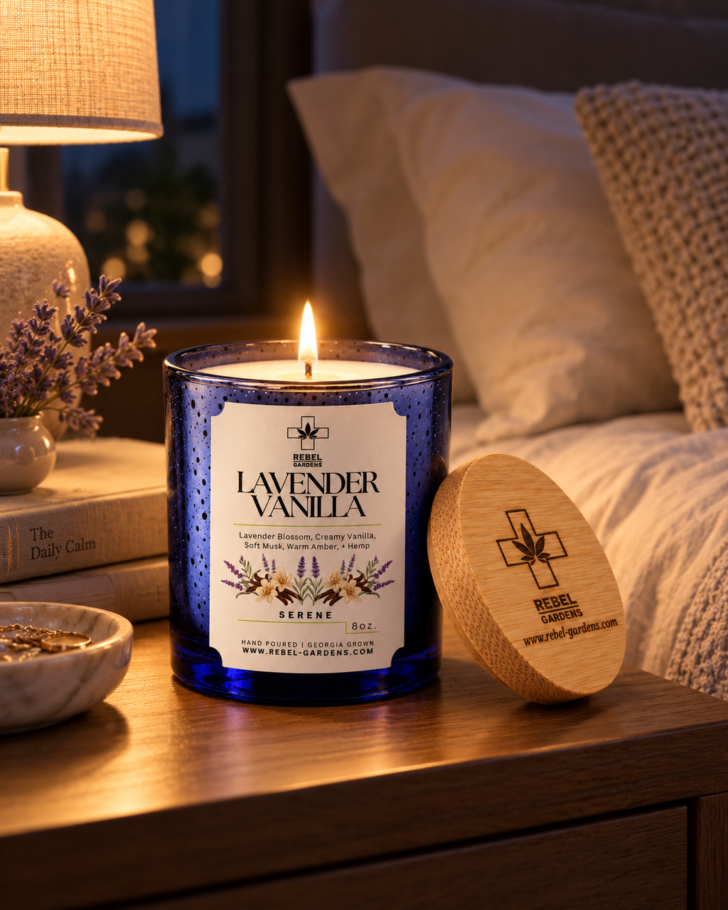 Lavender Vanilla | Hemp Candle 8oz.