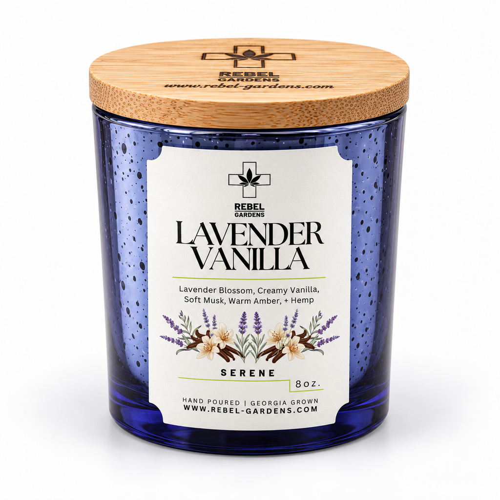 Lavender Vanilla | Hemp Candle 8oz.