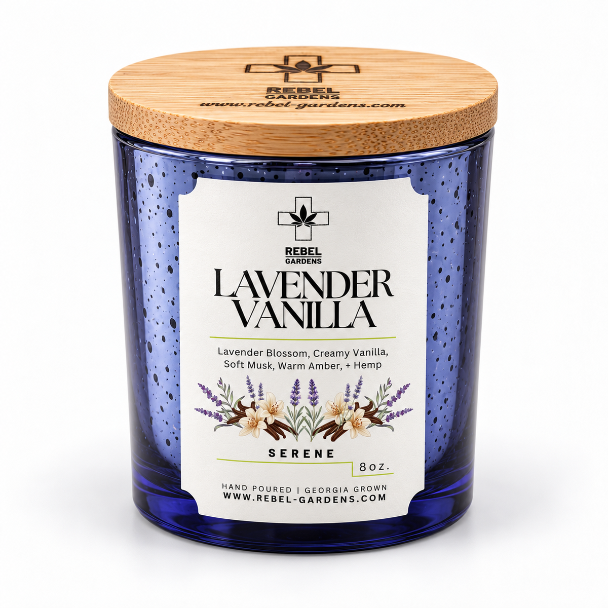Lavender Vanilla | Hemp Candle 8oz.