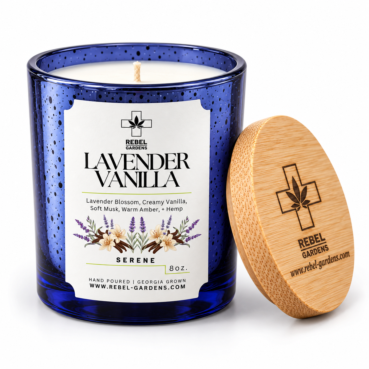Lavender Vanilla | Hemp Candle 8oz.