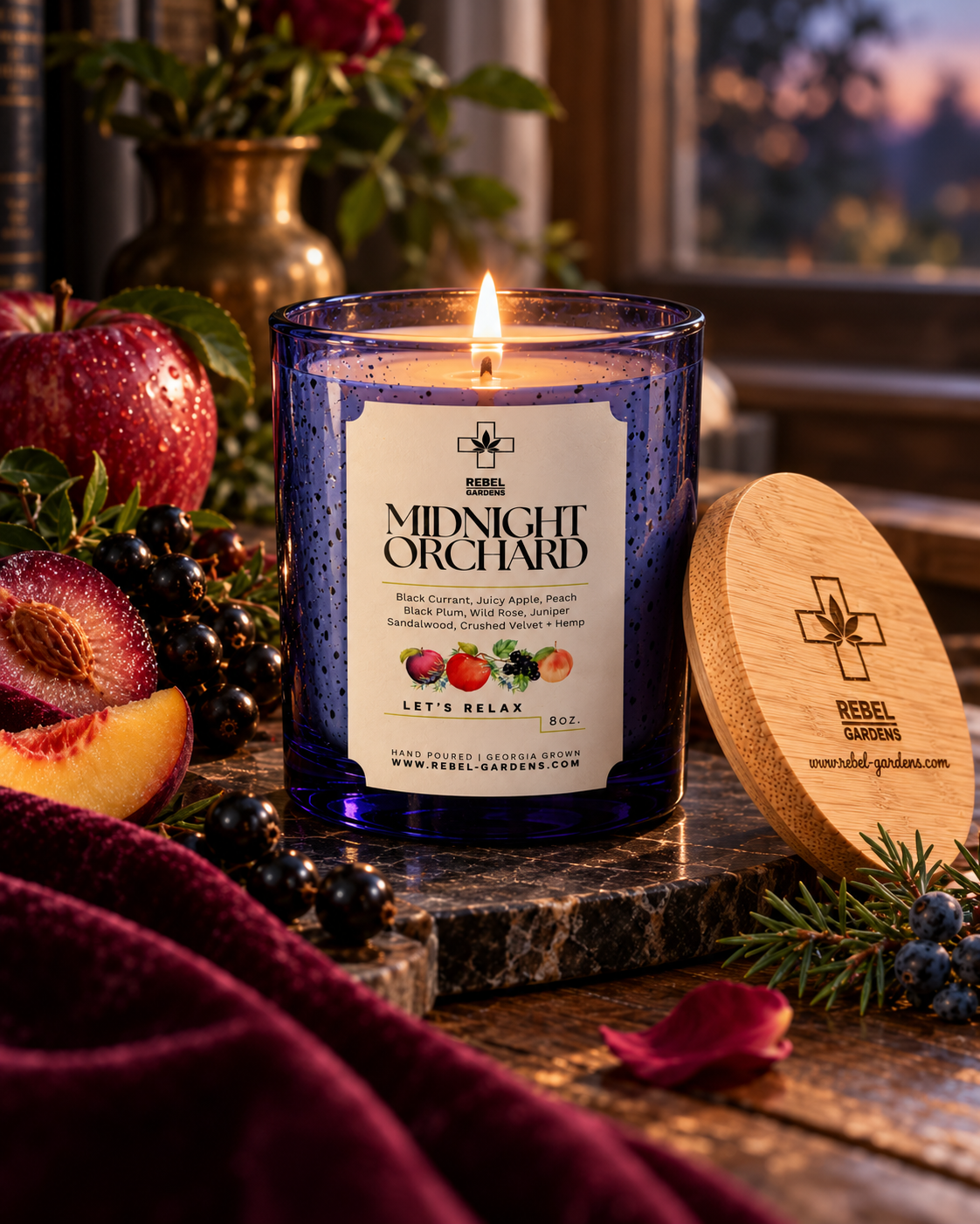 Midnight Orchid | Hemp Candle 8oz.