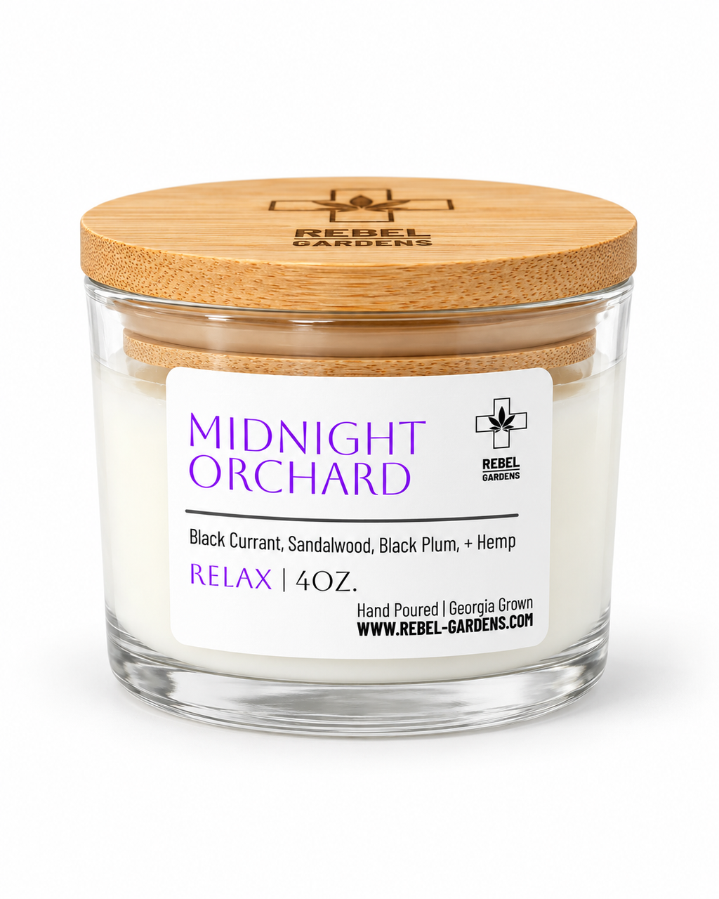 Midnight Orchid | Hemp Candle 8oz.