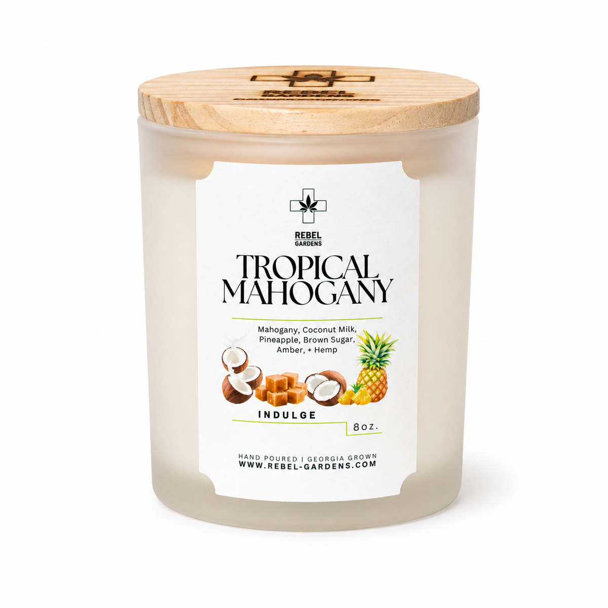 Tropical Mahogany Hemp Candle