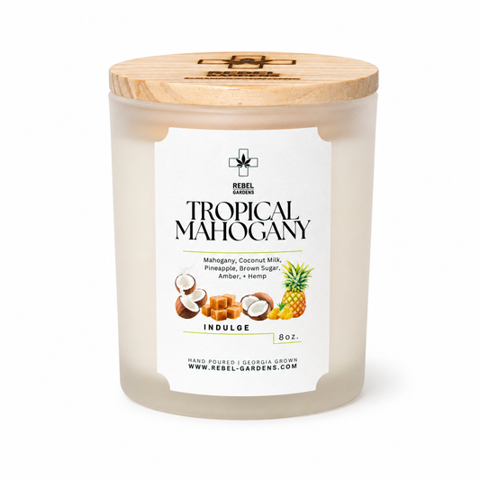 Tropical Mahogany Hemp Candle